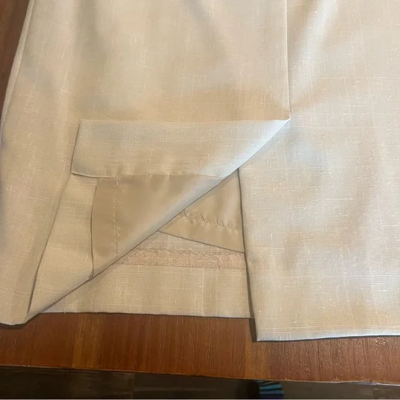 Vintage The Very Thing Tan Linen Look Short Sleeve Dress Plus Size 16 NWT - Picture 4 of 7